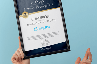 smapOne Champion 2023 - Beste No Code Plattform