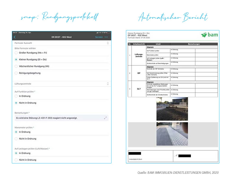 Rundgangsprotokoll App | BAM GmbH